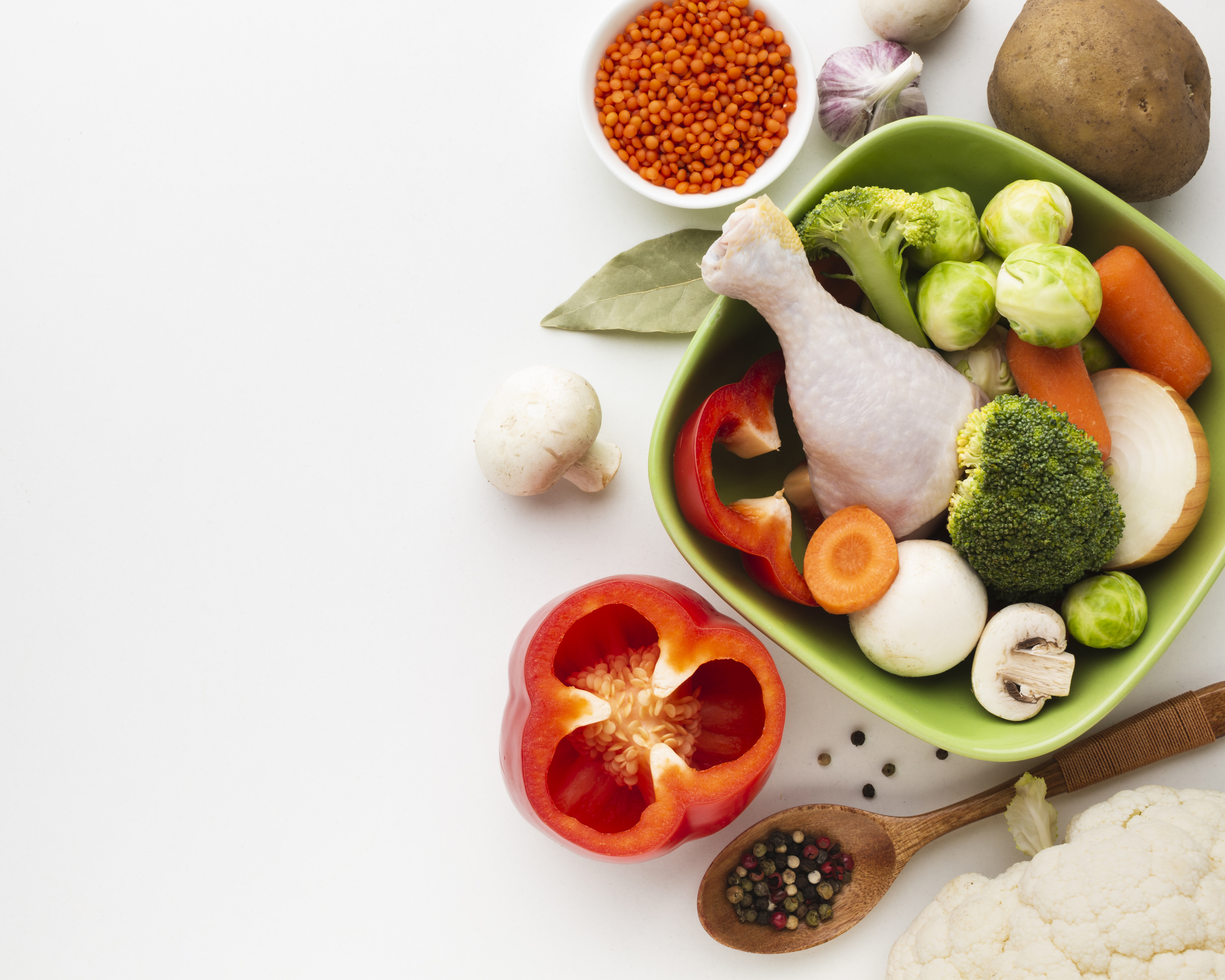 Mixed vegetables and chicken bowl